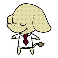 cartoon smiling elephant manager