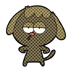 cartoon bored dog