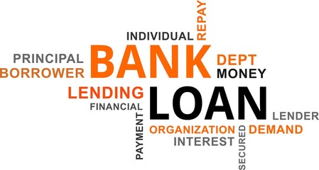 Obraz premium word cloud - bank loan