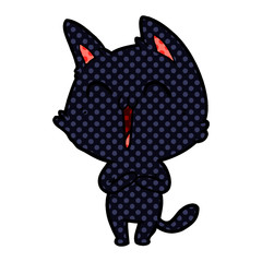 happy cartoon cat