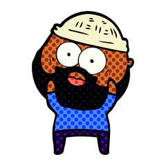 cartoon bearded man