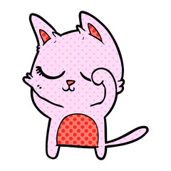 calm cartoon cat
