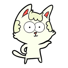happy cartoon cat