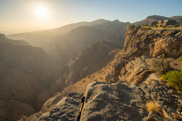 Oman Mountains at Jabal Akhdar in Al Hajar Mountains