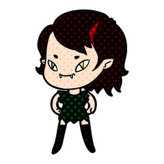 cartoon friendly vampire girl