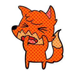 angry cartoon fox