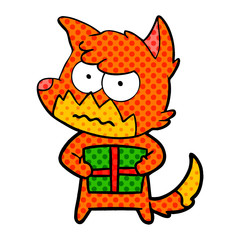 cartoon annoyed fox