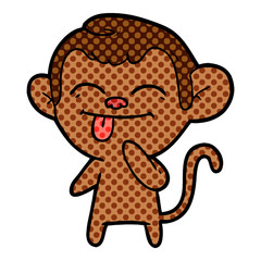 Obraz na płótnie Canvas funny cartoon monkey