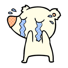 cartoon crying polar bear