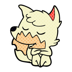 friendly cartoon fox