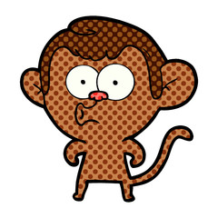cartoon hooting monkey
