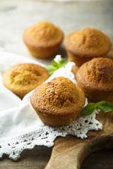 Olive oil and vanilla muffins