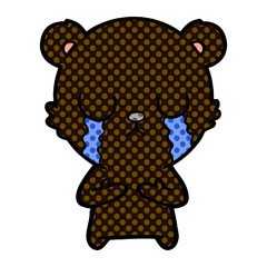 crying cartoon bear