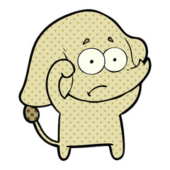 cartoon unsure elephant