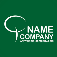 logo paysagiste arbre vert entretien