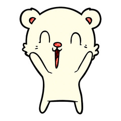 happy cartoon polar bear