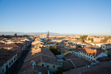 Naklejka premium View of Cittadella, walled city in Italy