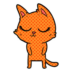 calm cartoon cat