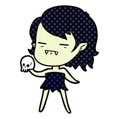 cartoon undead vampire girl
