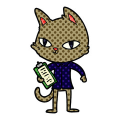 cartoon office cat