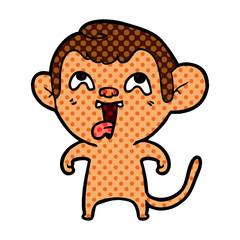 crazy cartoon monkey