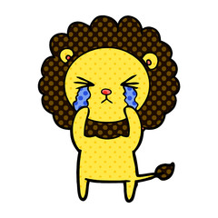 cartoon crying lion