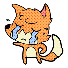 crying fox cartoon