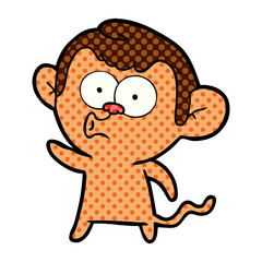 cartoon hooting monkey