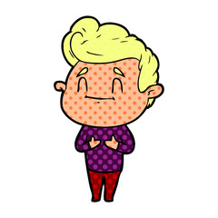 happy cartoon man