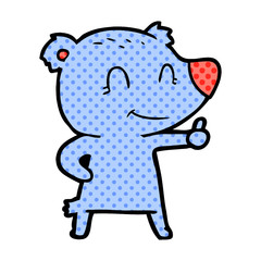 cartoon bear giving thumbs up sign