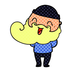 happy bearded man