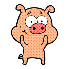 Obraz premium happy cartoon pig