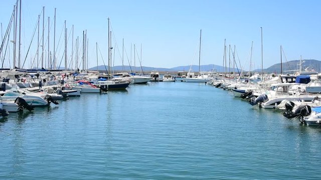 Boats in Alghero harbor. Sardinia, Italy