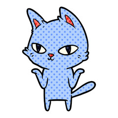 cartoon cat staring