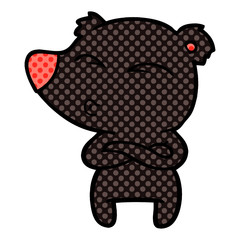 cartoon whistling bear