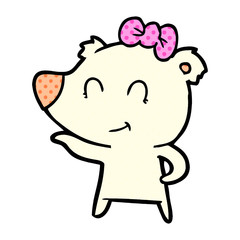 Obraz premium female polar bear cartoon