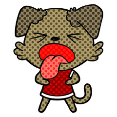 cartoon disgusted dog