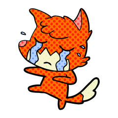 crying fox cartoon dancing