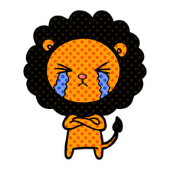cartoon crying lion