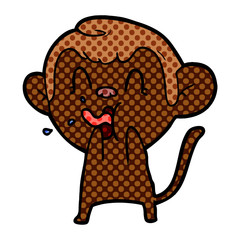 crazy cartoon monkey