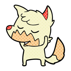 Fototapeta premium friendly cartoon fox