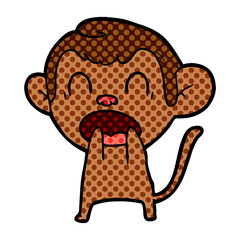 shouting cartoon monkey