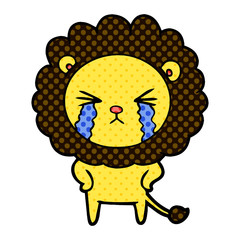 cartoon crying lion