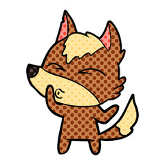 cartoon wolf whistling