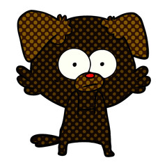 nervous dog cartoon