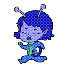 cartoon alien girl