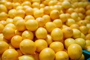 ripe lemons in the market