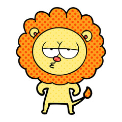 cartoon bored lion