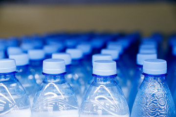 plastic water bottles, caps