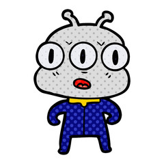 cartoon three eyed alien